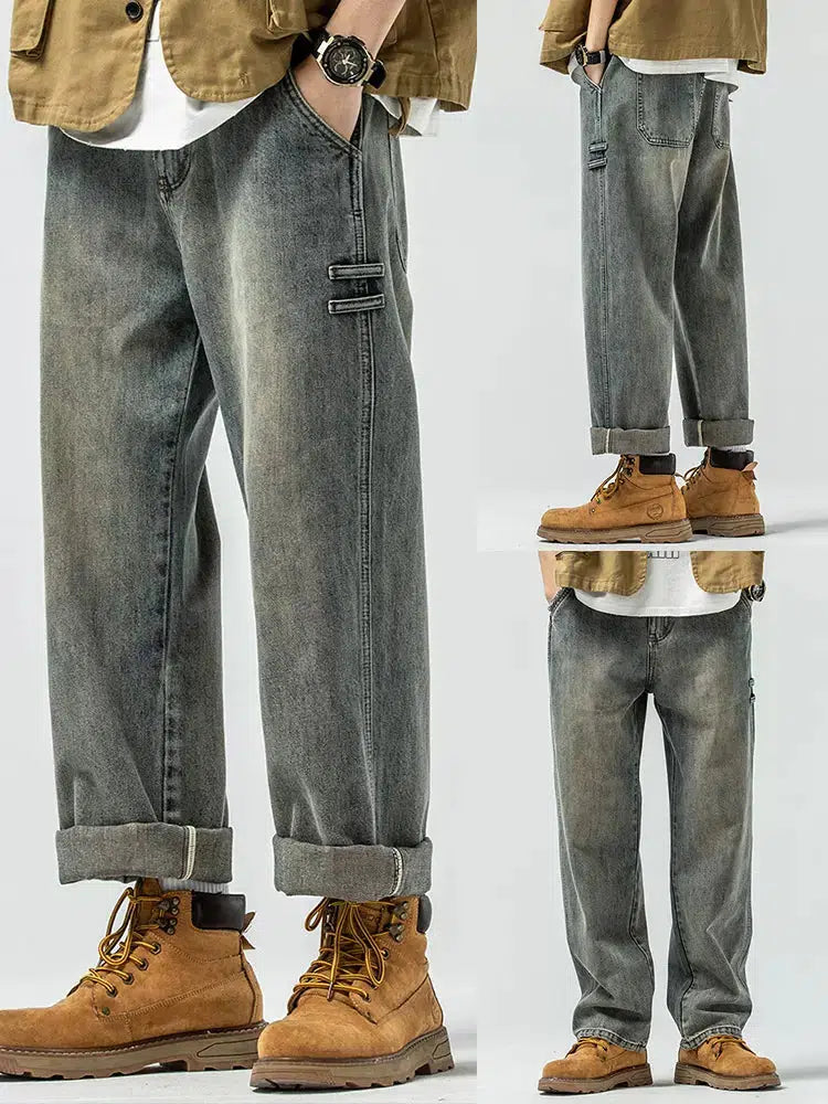 Washed Wide-leg Jeans