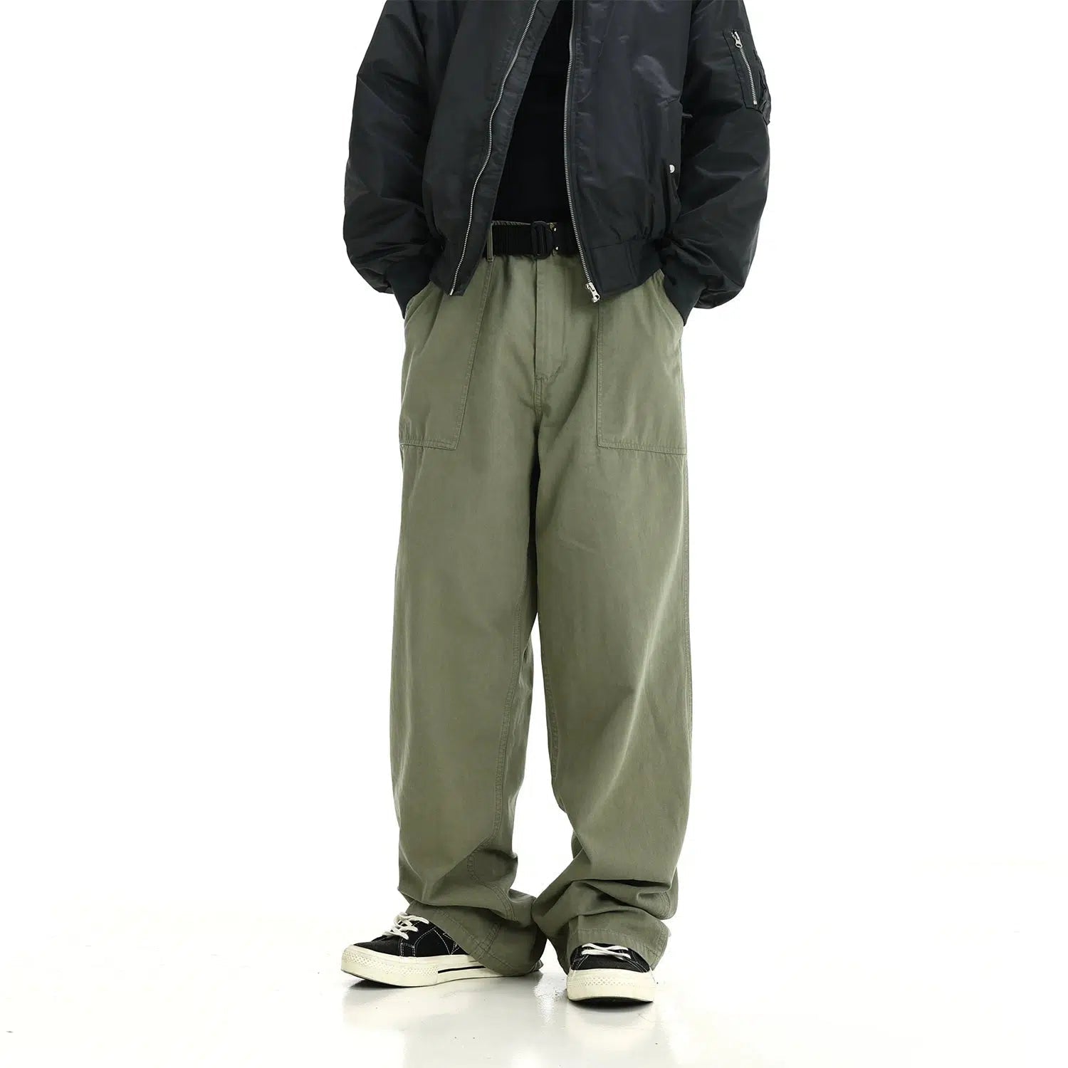 Breathable Comfort Wide-Leg Cargo Pants