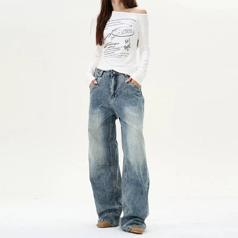 Easy Wear Chic Wide-Leg Denim Pants