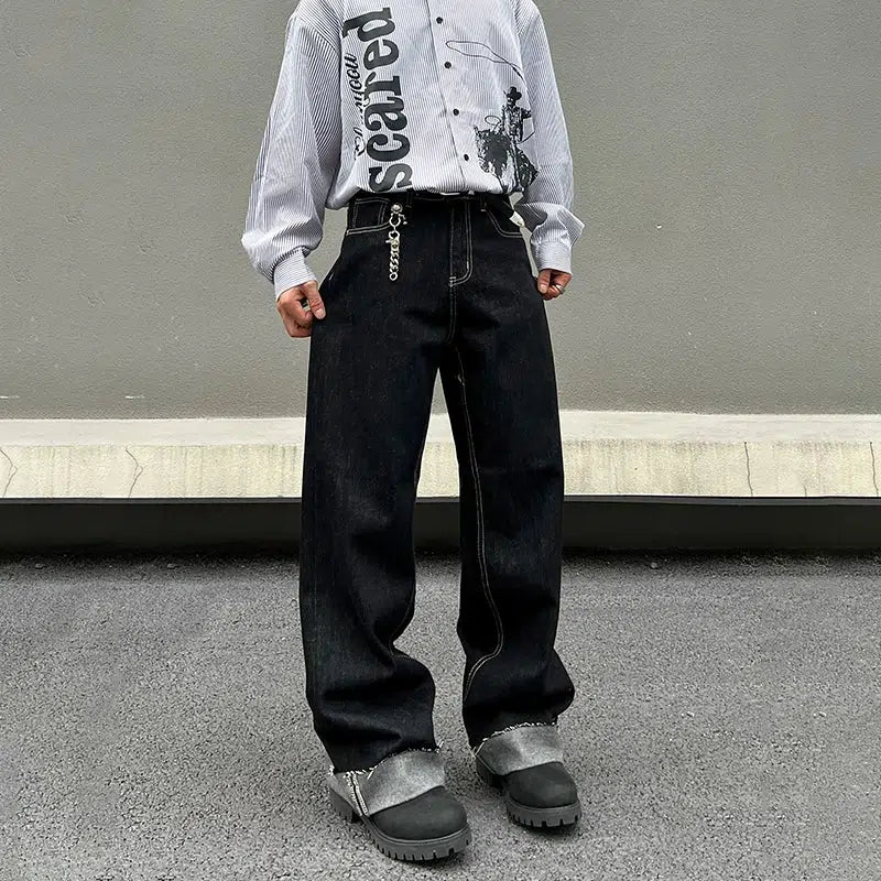 Comfortable Fashion Looks Wide-Leg Denim Pants