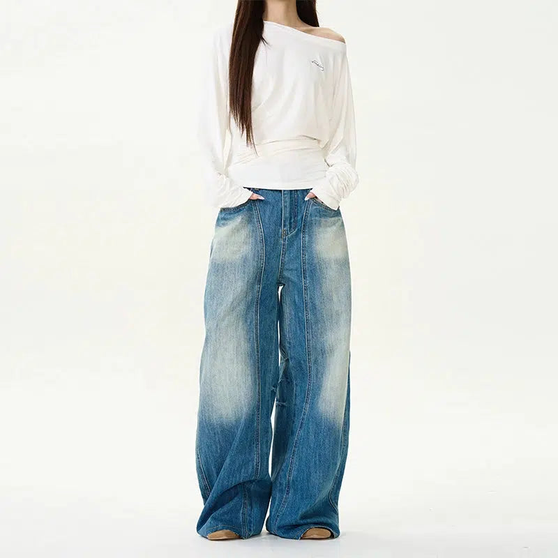 Comfy Dress Wide Leg Denim Pants