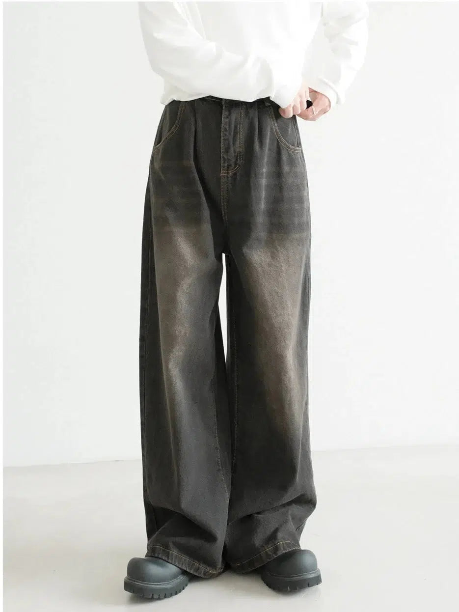 Relaxed Wear Wide-Leg Relaxed Fit Denim Pants
