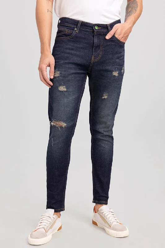 Cute Design Willy Dark Blue Skinny Jeans