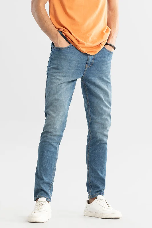 Wispy Ocean Blue Slim Fit Jeans