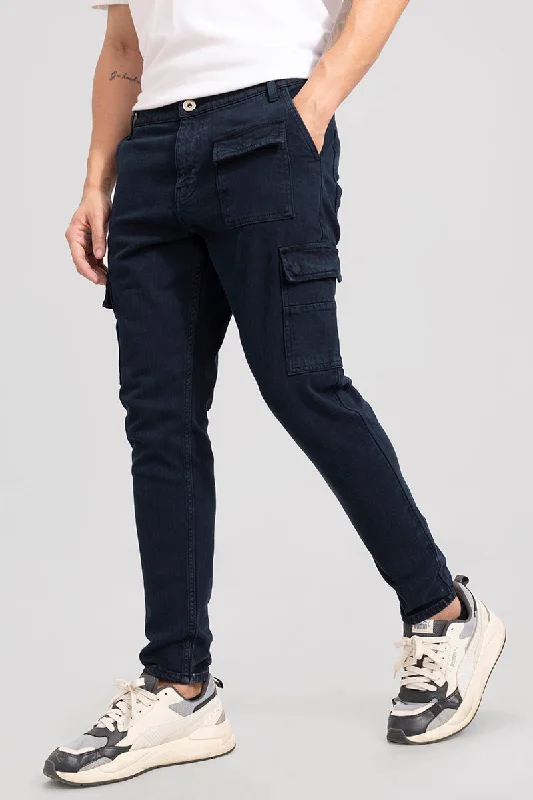 Body Design Xavie Blue Cargo Jeans