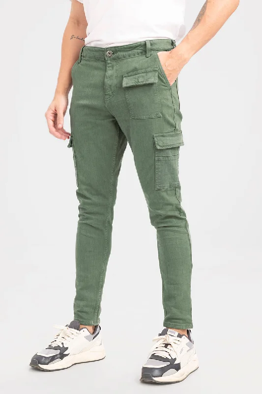 Exquisite Tailoring Xavie Green Cargo Jeans