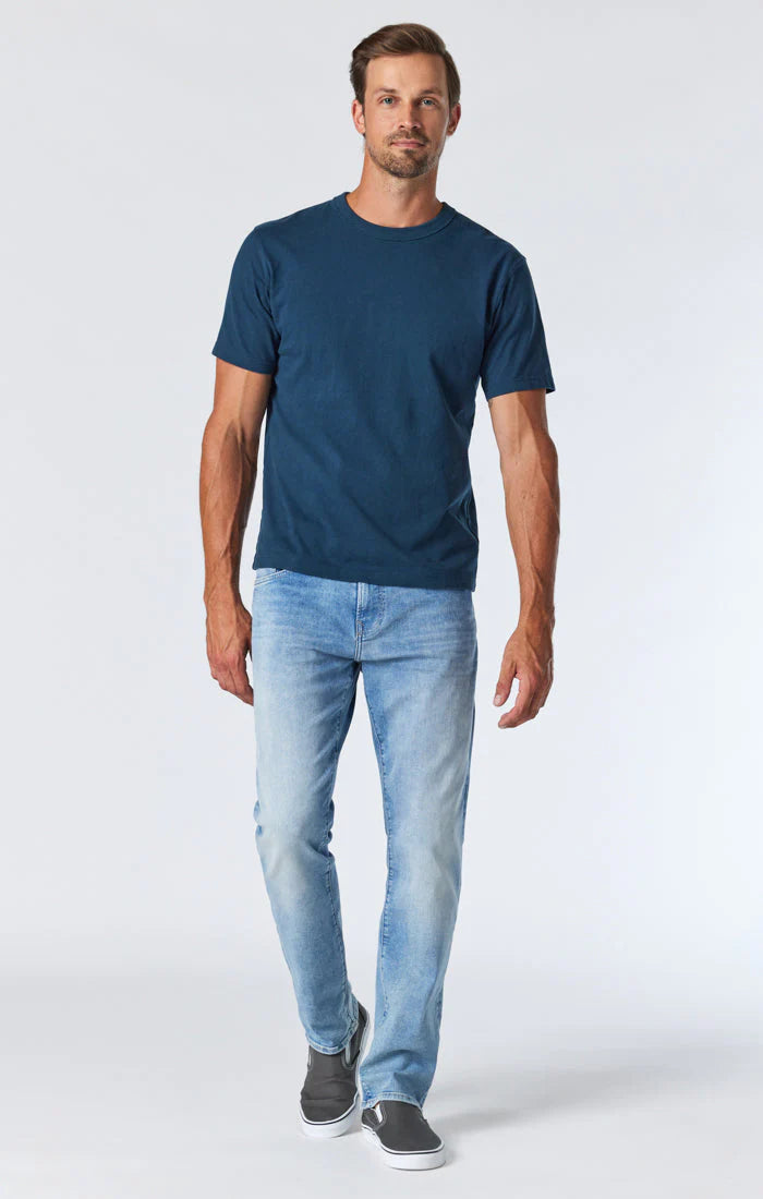 High-end Design Zach Straight Leg Jean | Light Foggy Feather Blue