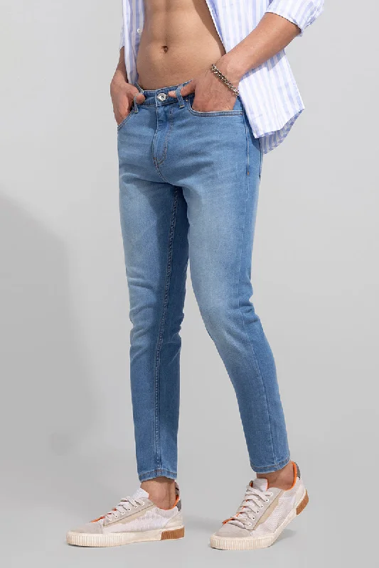 Knitted Design Zen Blue Jeans