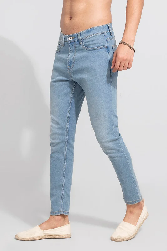 Elegant Style Zen Sky Blue Jeans
