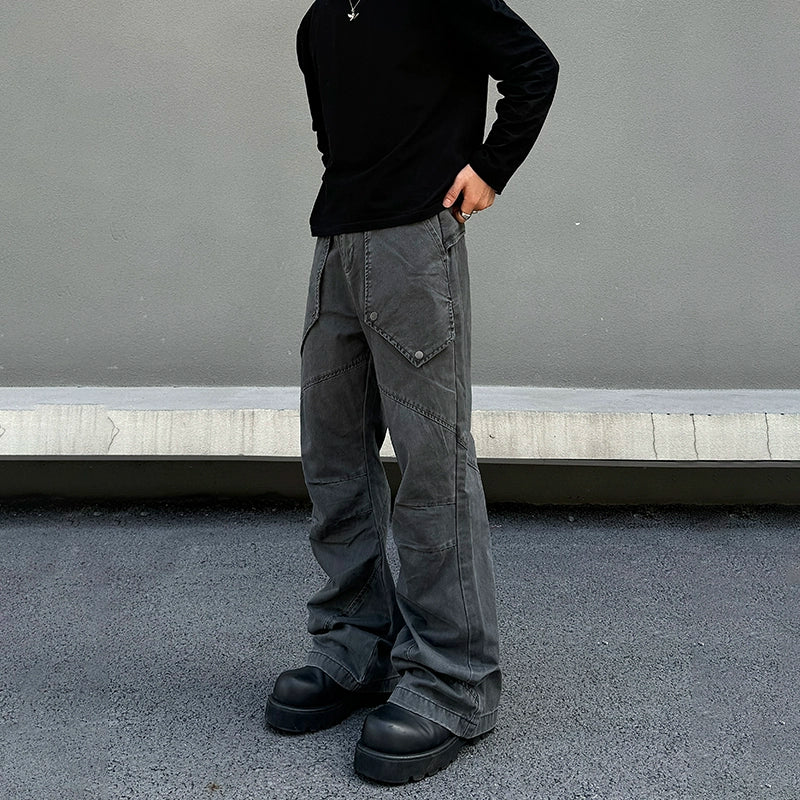 Classic Style Black and Gray Cargo Pants