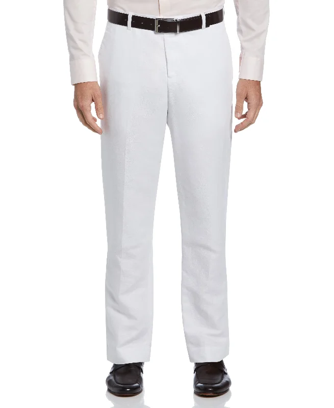 Cool Style Bright White Linen Suit Pant