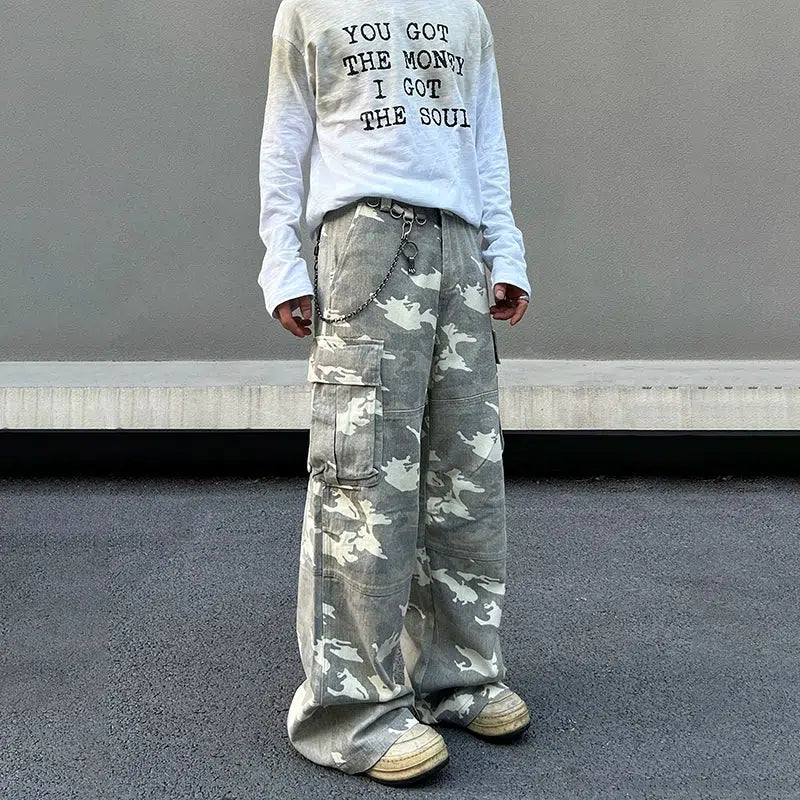 Cozy Sweaters Camouflage Cargo Pants