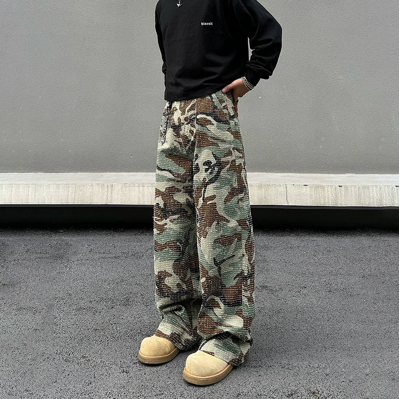 Casual Style Camouflage Pattern Casual Pants