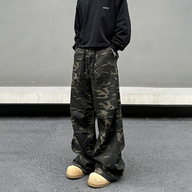 Elegant And Noble Camouflage Pattern Casual Pants