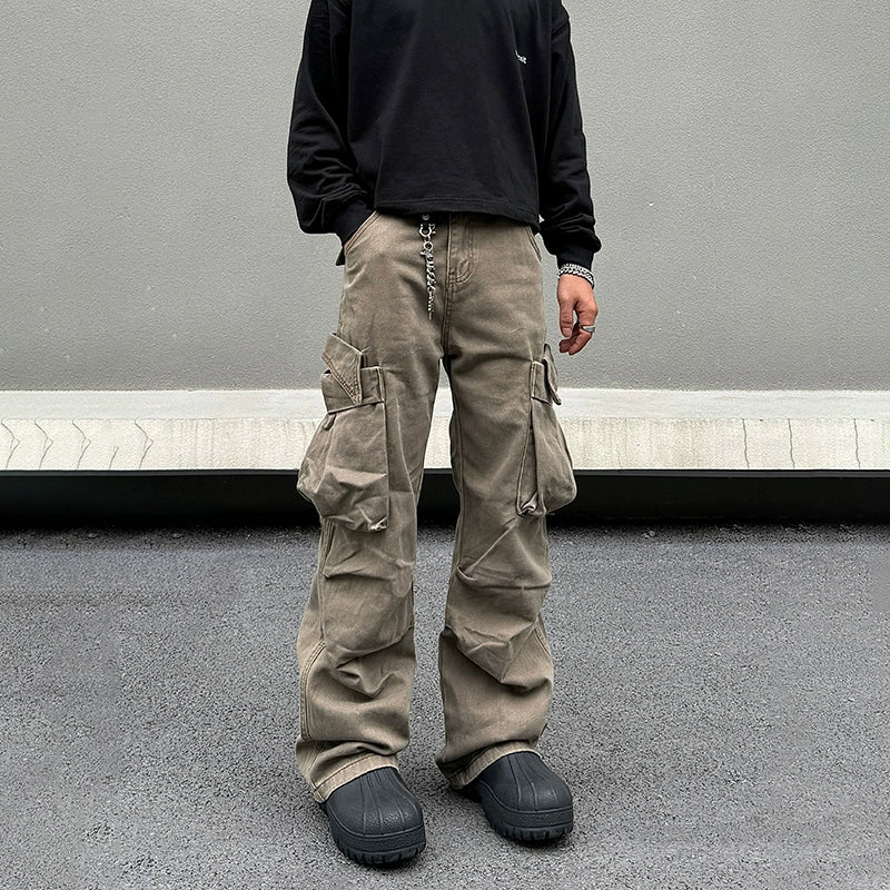 High-end Fabrics Cargo Pockets Casual Pants