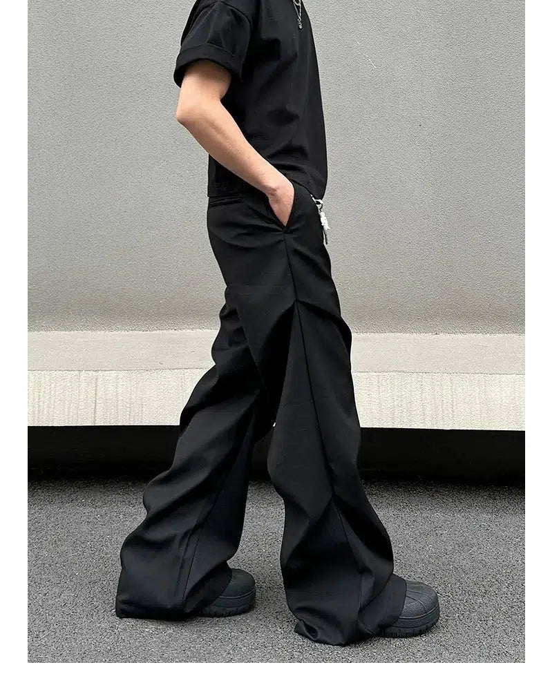 Comfortable Wear Casual Fit Black Straight-fit Pants