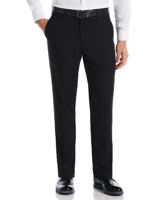 High Street Series Slim Fit Two Tone Plaid Suit Pant