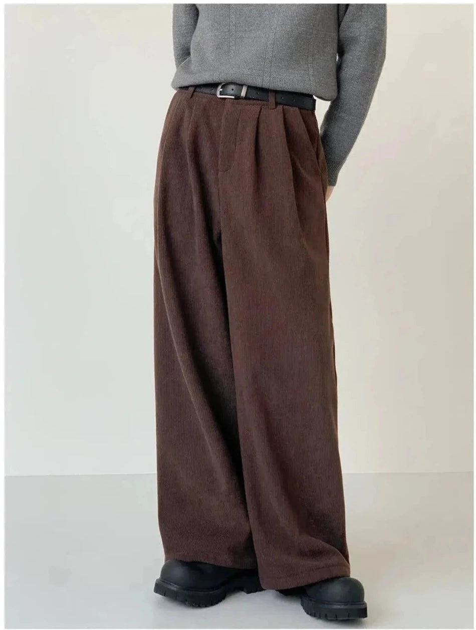 Customized Version Corduroy Velvet Wide-leg Pants