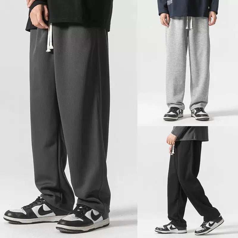 French Style Elastic Drawstring Basic Sports Pants