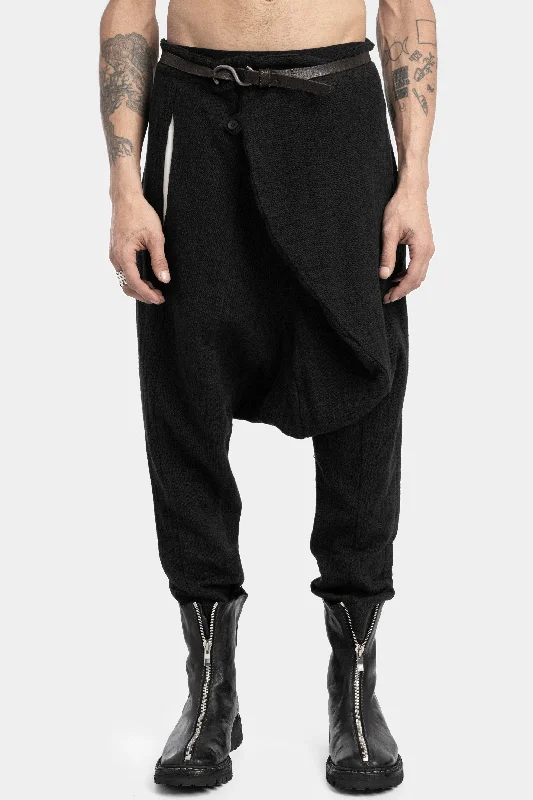 Comfy Layers Drop crotch wool blend trousers