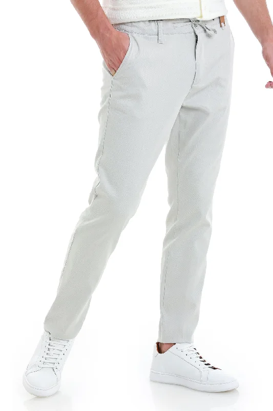 Cozy Outerwear Dynamic Fit High Waist Cotton Blend Light Gray Jogger