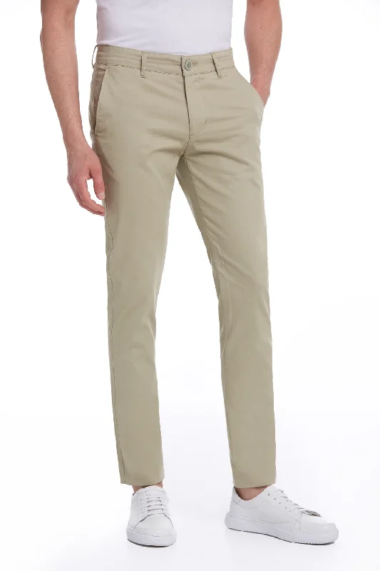 Basic Comfort Dynamic Fit Low Waist Cotton Light Green Elm Casual Pants