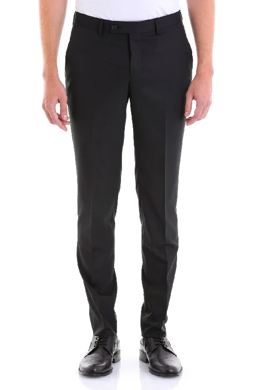Classic Series Dynamic Fit Low Waist Wool Black Dress Pants