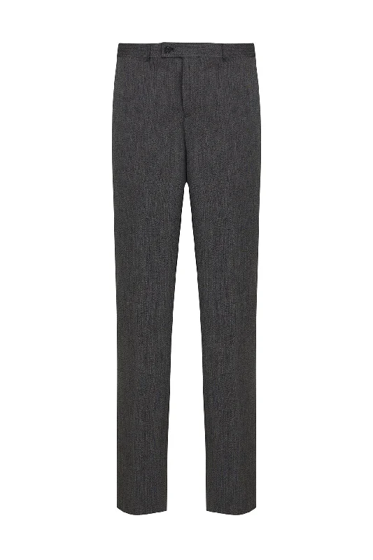 Classic And Versatile Dynamic Fit Side Pocket High Waist Charcoal Dress Pants