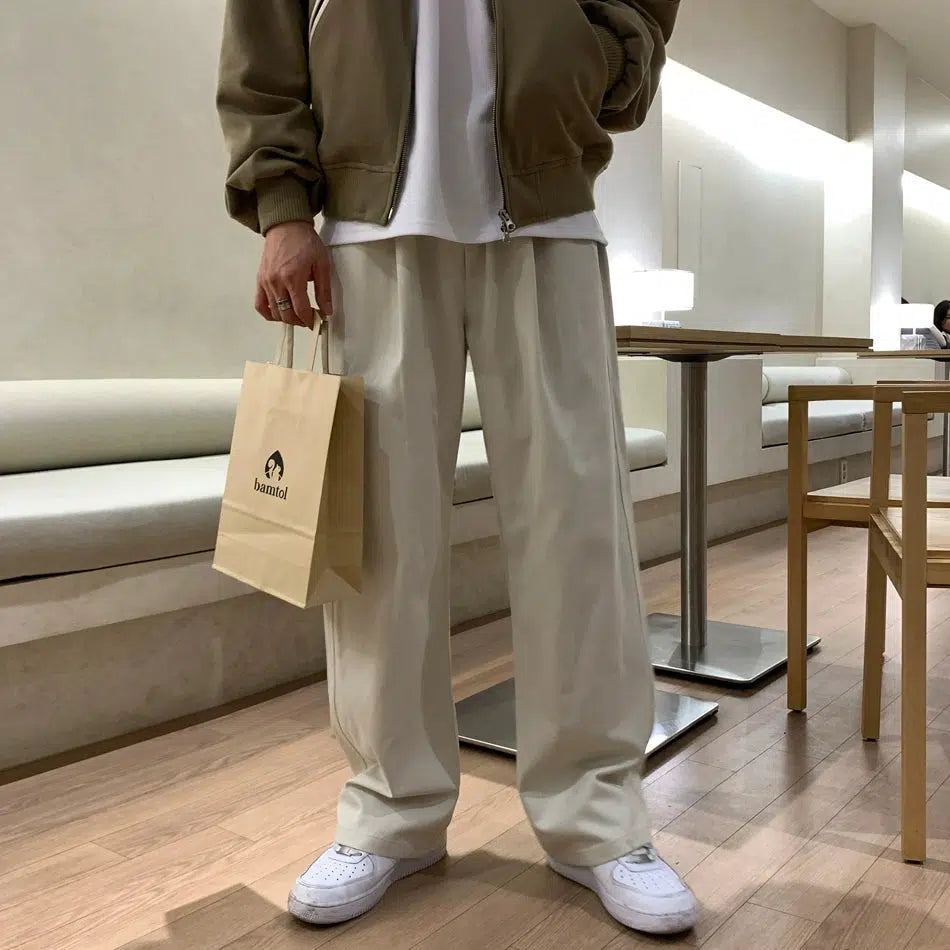 Fashion Design Elastic Waist Track Pants