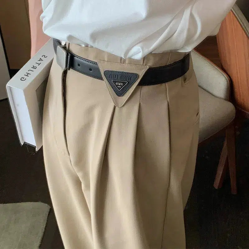 Effortless Wear Drape High-Waist Casual Pants