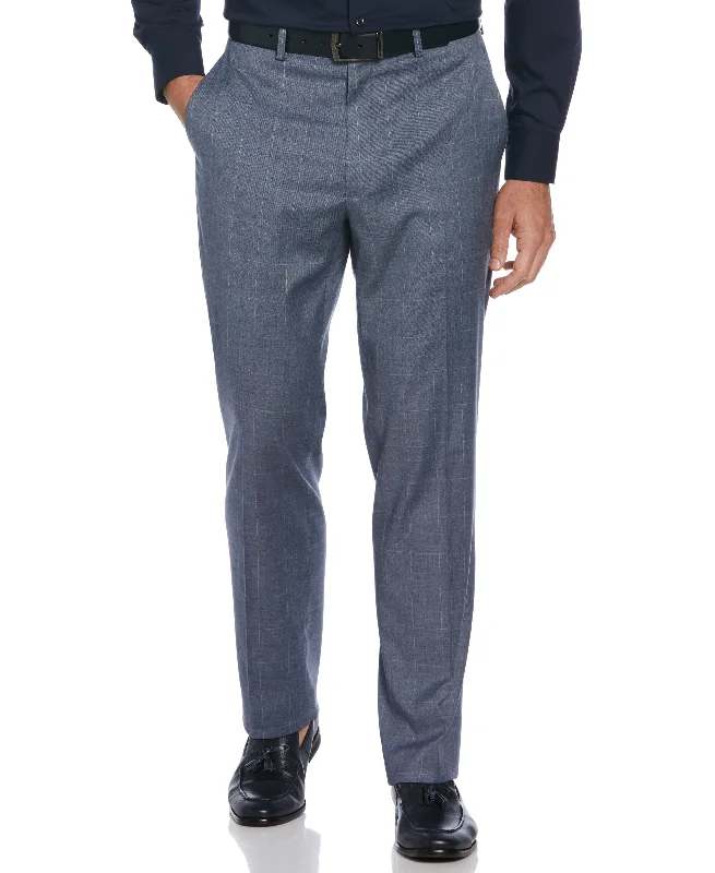 Elegant Temperament Classic Fit Plaid suit Pant