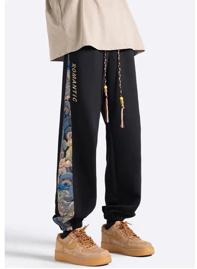 Classic Items Jacquard Stitching Leggings Sports Pants