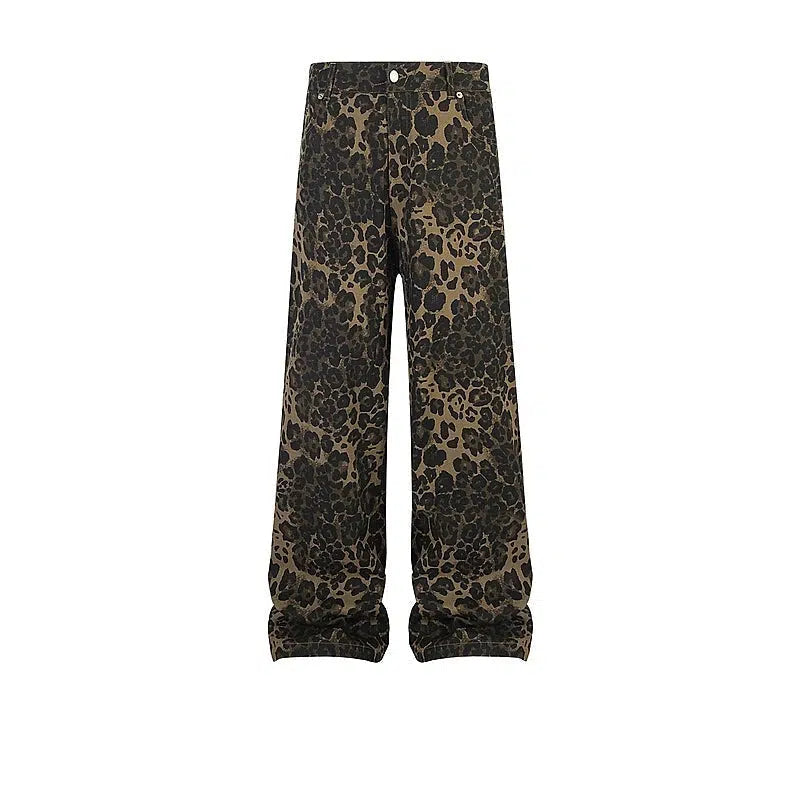 Soft Comfort Wear Leopard Print Casual Pants