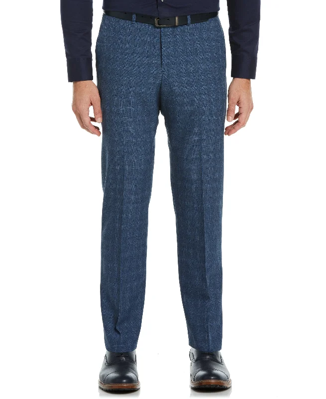 Fashion Concept Modern Fit Heathered Windowpane Dress Pant