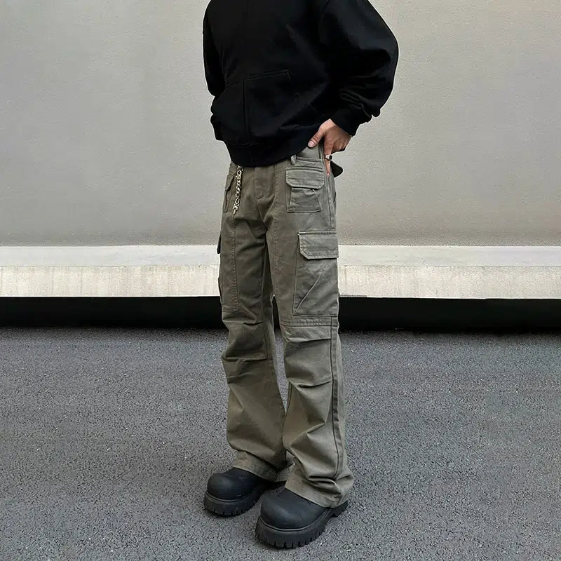 Cozy Dress Multi-pocket Cargo Pants