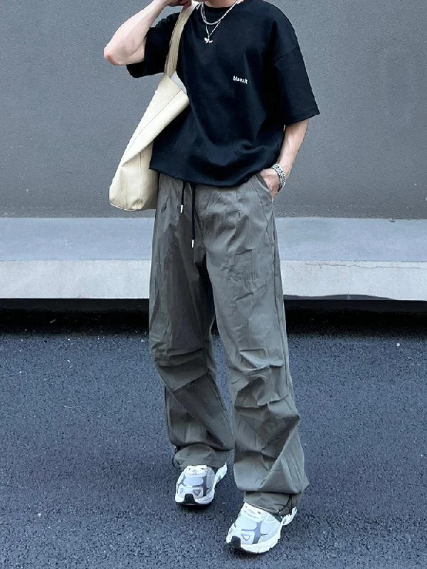 Chic Outfits Nylon Cargo Parachute Pants