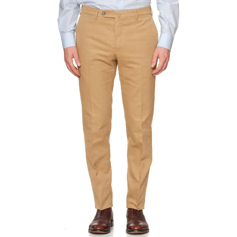 Versatile Items PT01 PANTALONI TORINO "Jacques" Beige Cotton Flat Front Pants NEW Slim US 40
