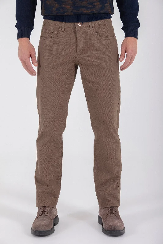 Stylish Jackets Regular Fit 5 Pocket Low Waist Cotton Beige Casual Pants