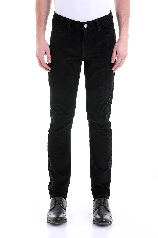 Exclusive Customization Regular Fit 5 Pocket Low Waist Cotton Black Dress Pants