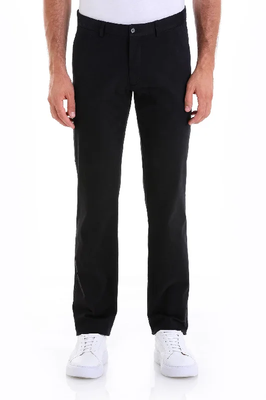 Trendy Items Regular Fit Side Pocket High Waist Black Cotton Casual Pants
