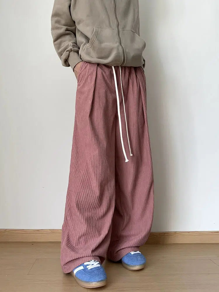 All-Day Style Relaxed Fit Pleated Drawstring Pants