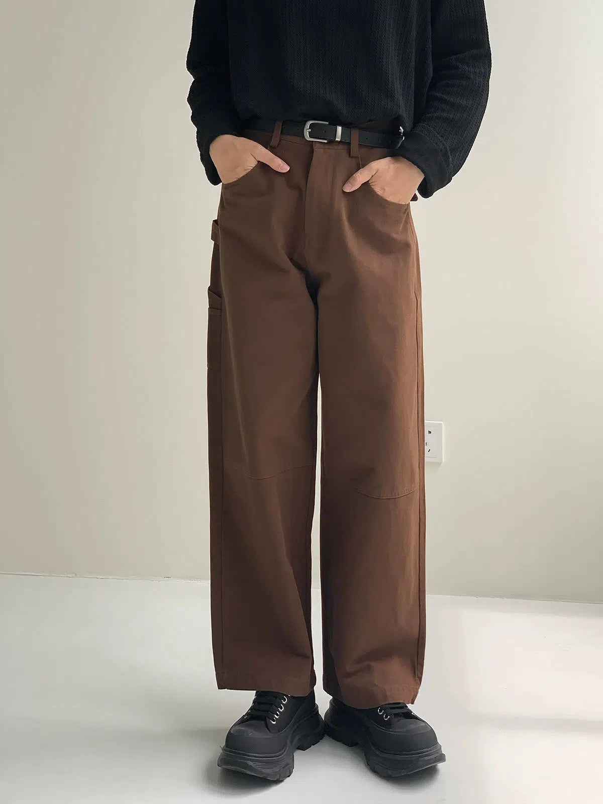 Easy Wear Chic Retro Washed Cotton Wide Leg Casual Pants
