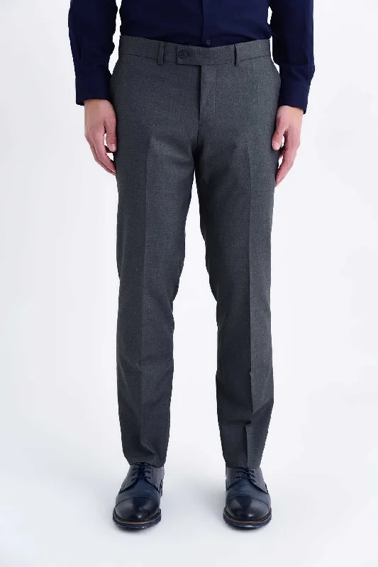 Luxury Style Slim Fit Gray Side Pocket Dress Pants