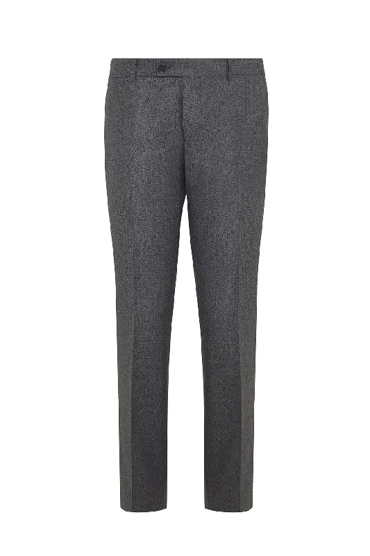 Cozy Fashion Slim Fit Gray Side Pocket High Waist Dress Pants