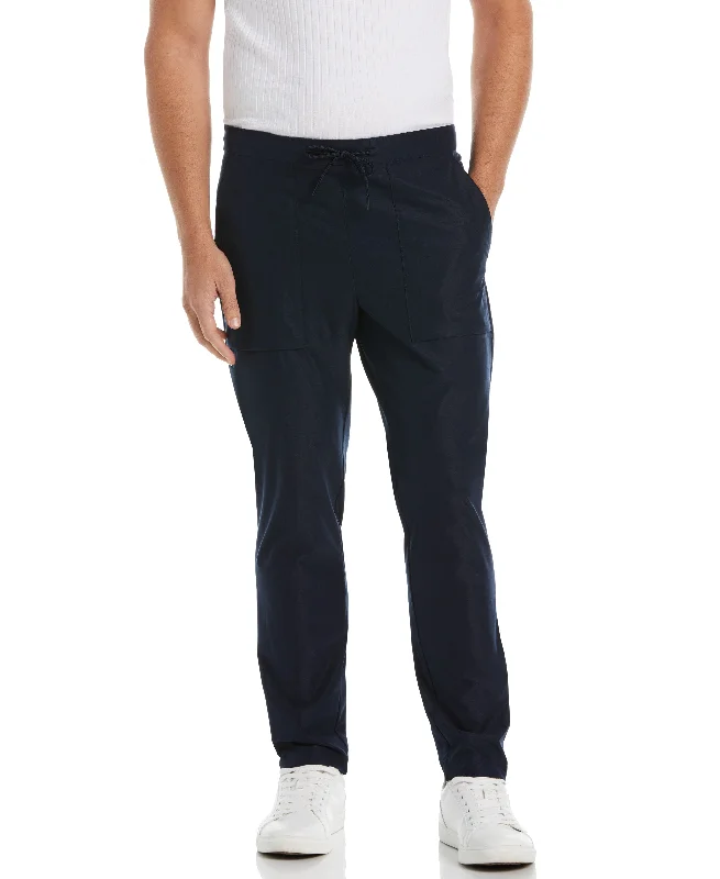 Embroidered Letters Slim Fit Lightweight Tech Jogger