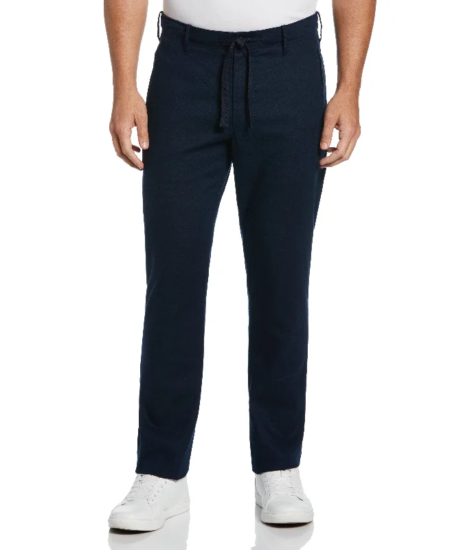 College Style Slim Fit Linen Blend Stretch Pant