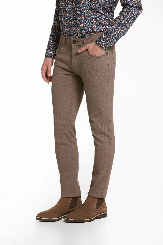 Fashion Elements Slim Fit Mink Low Waist Cotton Casual Pants