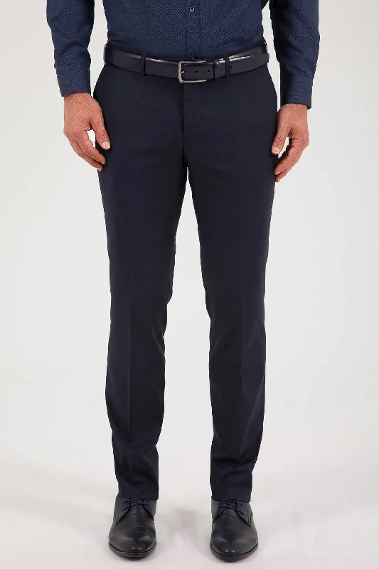 Soft Tops Slim Fit Navy Low Waist Dress Pants