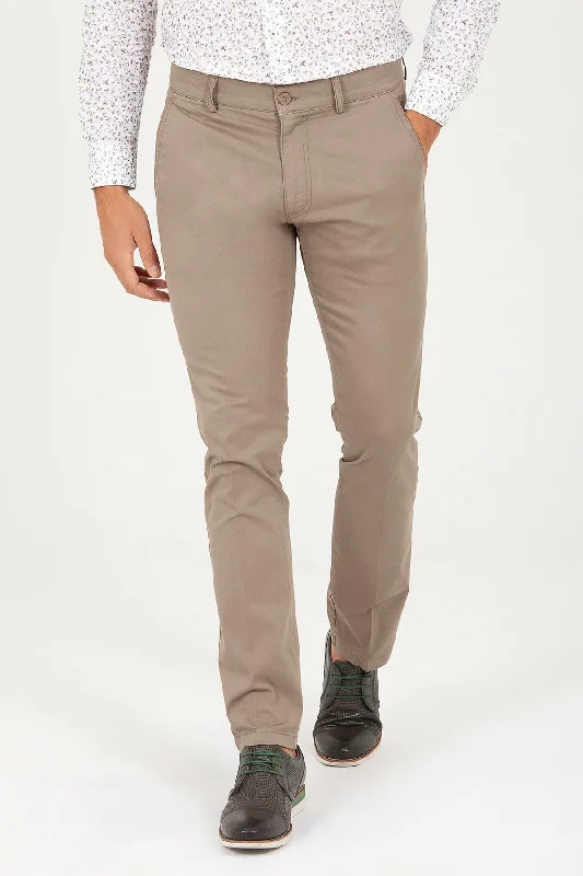 Smart Casuals Slim Fit Olive Side Pocket Low Waist Cotton Casual Pants