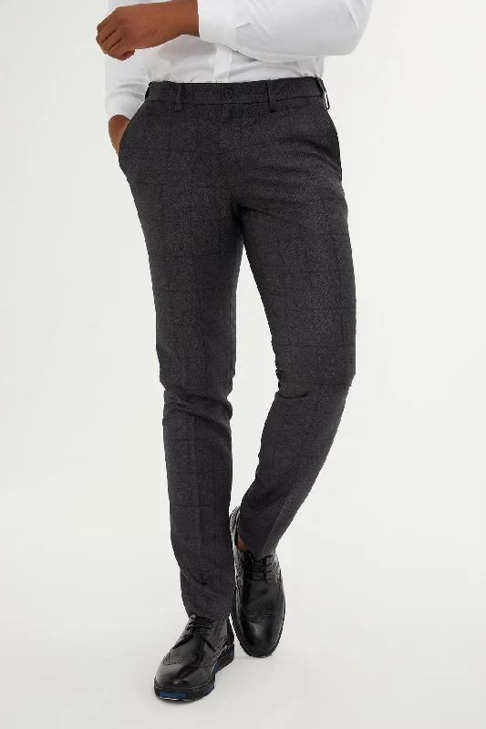 Versatile Items Slim Fit Side Pocket Low Waist Unpleated Navy Dress Pants, Dark Navy K